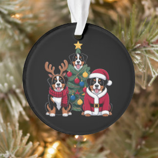 Chien de montagne bernois de Noël Santa arbre de N