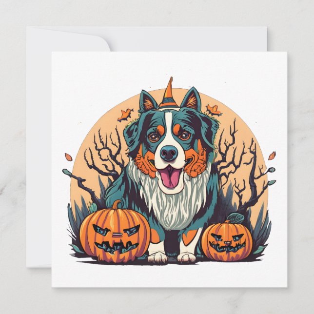 Chien de montagne bernois Halloween effrayant (Devant)