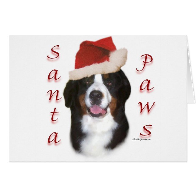 Chien de montagne bernois Père Noël Paws (Devant horizontal)