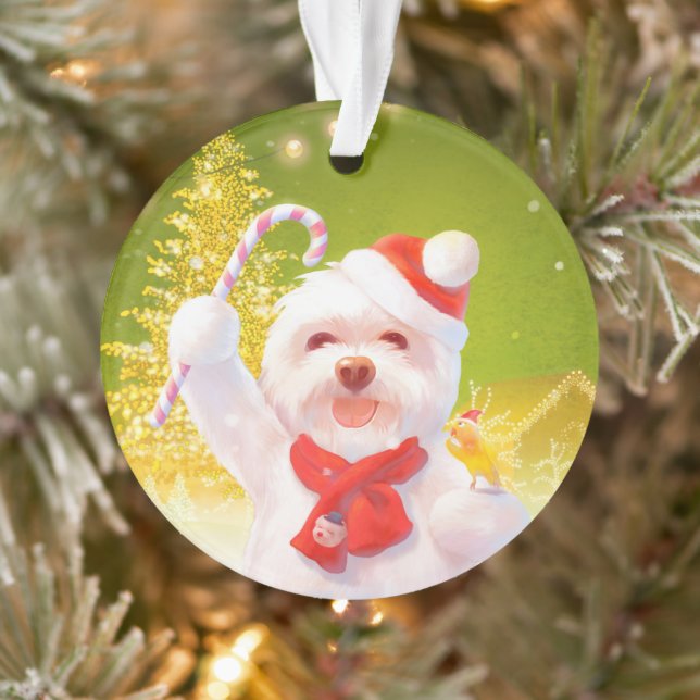 Chien de Noël avec Sucre de canne (Arbre)