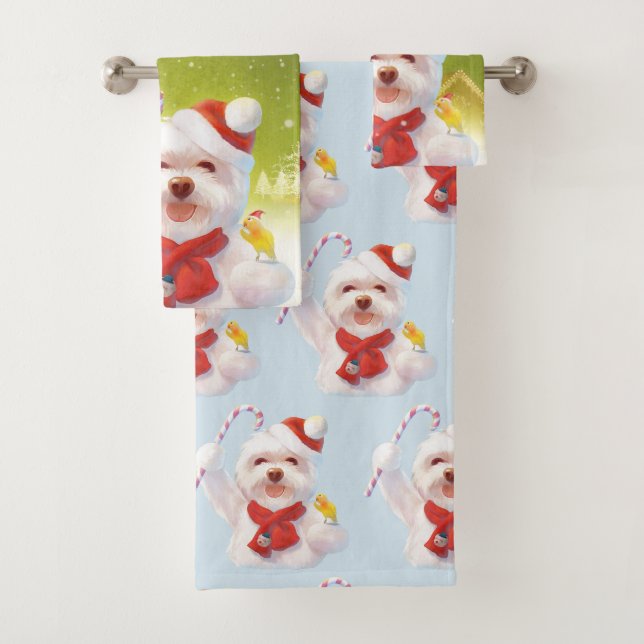 Chien de Noël avec Sucre de canne (En situation)