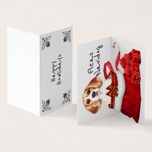 Chien de Noël beagle à Père Noël sac avec do-it-yo