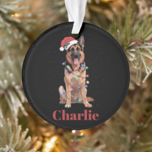 Chien de Noël Berger Allemand Nom Personnalisé