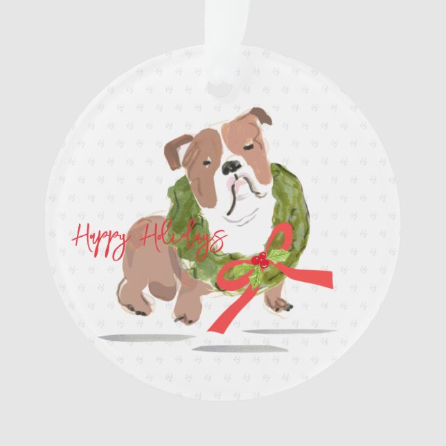 Chien de Noël Joyeux vacances Année Holly Chien (devant)