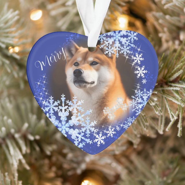 Chien de Noël Ornement bleu (Arbre)