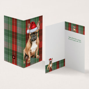 Chien de Noël Vert Rouge Vacances Plaid Français