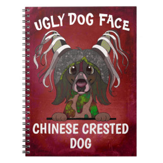 Chien de race chinoise unique laide Carnet visage 