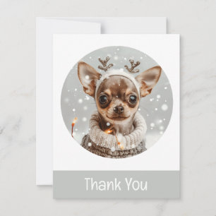 Chien de rennes de Chihuahua Merci Noël