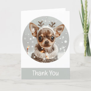 Chien de rennes de Chihuahua Merci Noël