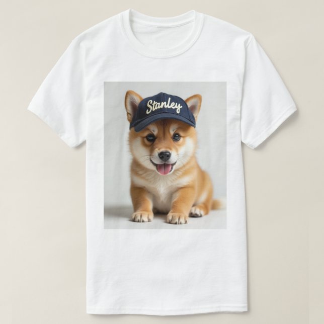 Chien de Shiba Inu sur un T-shirt (Design devant)