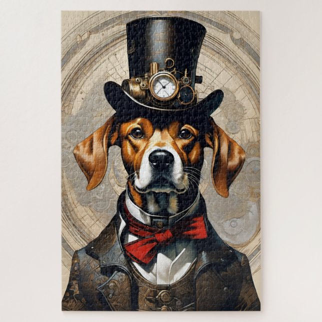 Chien de Steampunk Jig Saw Puzzle (Vertical)