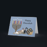 Chien de taule français Chanukah Carte Menorah Dre<br><div class="desc">Se souvenir de sa famille et de ses amis pendant la saison de Chanukah est un merveilleux moyen de rester en contact avec les gens qui vous aiment et qui vous tiennent à coeur. J'ai créé ces cartes de chien Chanukah avec amour et attention et je suis sûr que quiconque...</div>