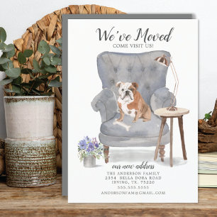 Chien de taureau anglais   Faire-part de déplaceme