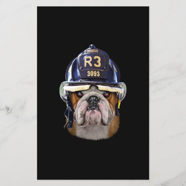 Chien de taureau anglais grognon portant un casque (Devant)