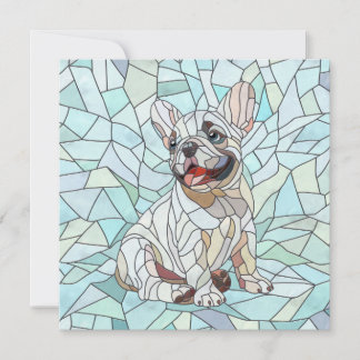 Chien de taureau français mignon - mosaïque pastel