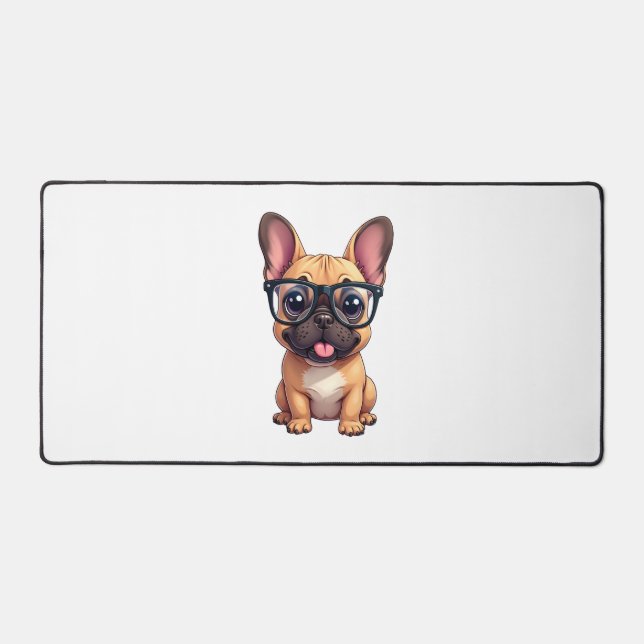Chien de taureau français portant des lunettes (Recto)