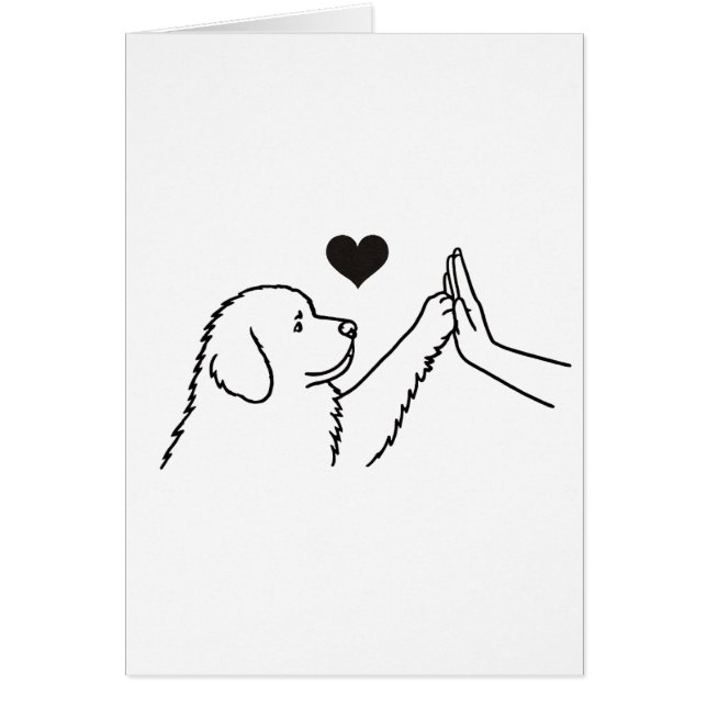 Chien de Terre-Neuve Puppy High Five Patte (VIDE) (Devant)
