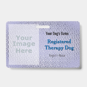 Chien de Thérapie Enregistré - Badge Violet