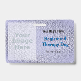 Chien de Thérapie Enregistré - Badge Violet