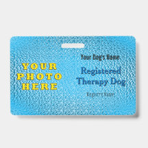Chien de thérapie homologué - Bleu clair Badge