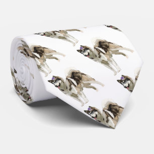 Chien de traîneau, ma cravate de dessin de