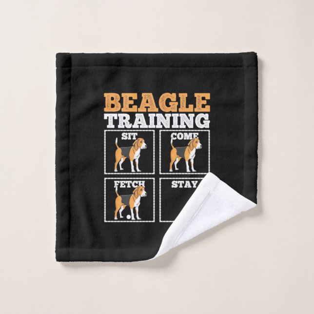 Chien d'entraînement beagle (Gant de toilette)