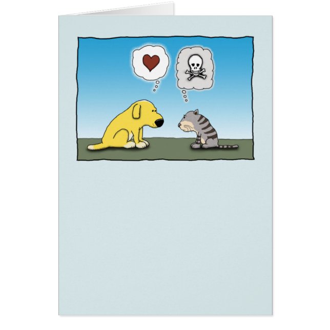 Chien drôle et amour et haine de chat (Devant)