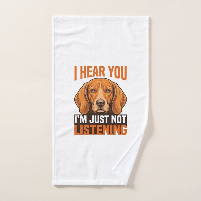 Chien Drôle Je T'entends Pas Écouter Chemise Vinta (Serviette à main)