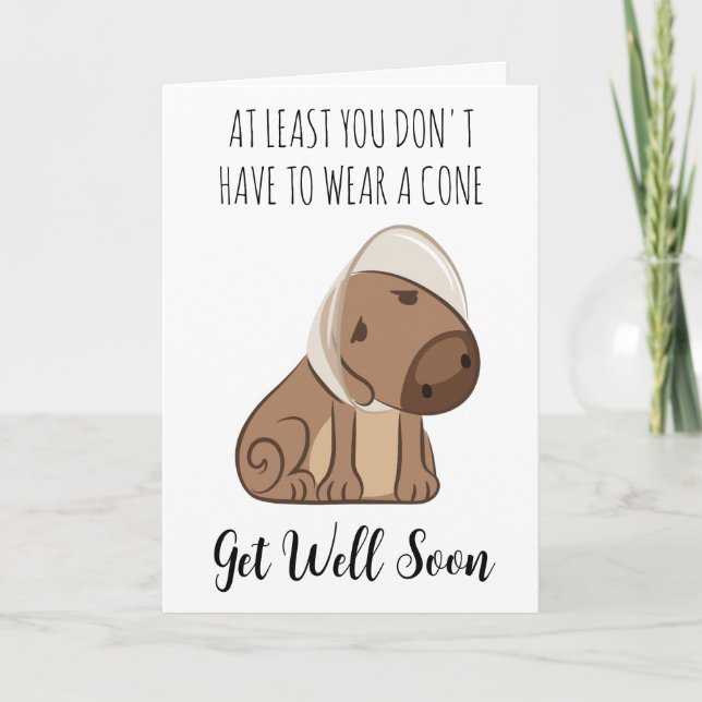 chien drôle obtenir bien bientôt cartes (Devant)