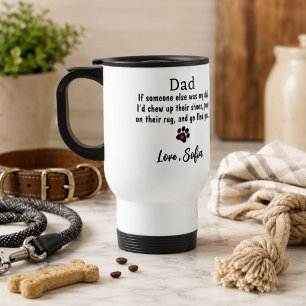 Chien Drôle Papa - Tasse de Photo de Fête des Père