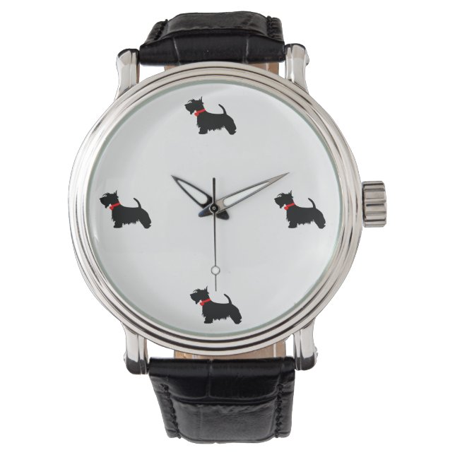 Chien écossais à montre vintage (devant)