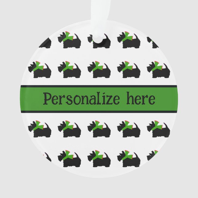 Chien écossais à plat personnalisé (devant)