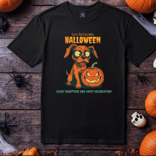 Chien effrayant après t-shirt Halloween, Nuit Éffr