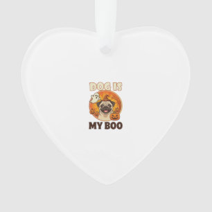 Chien Est Boo Pug Halloween Fantôme Citrouille