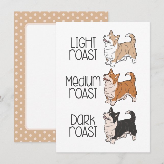 Chien et café de Corgi (Devant / Derrière)