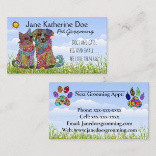 Chien et chat animal de compagnie Grooming Cartes 