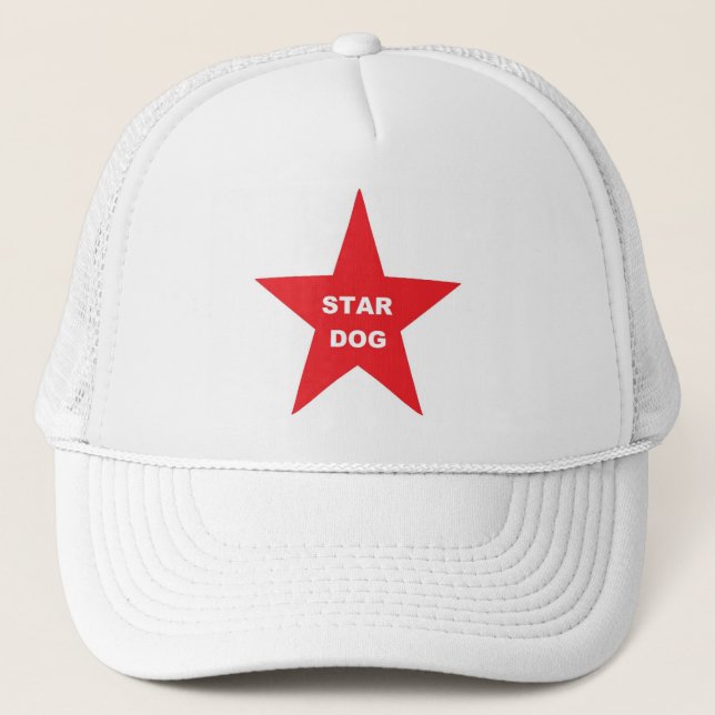 Chien étoile casquette sur Red Star (Devant)
