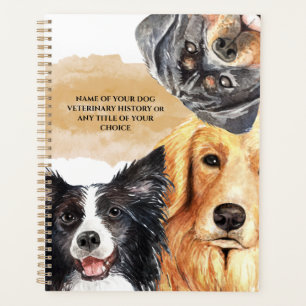 Chien face de grandes races aquarelle art réalist