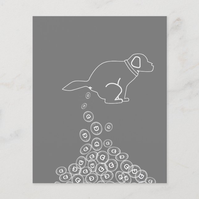 chien faisant des dogecoins  (Devant)
