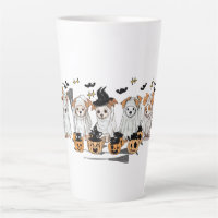 Chien Fantôme Chat Noir Citrouille Halloween Mug L