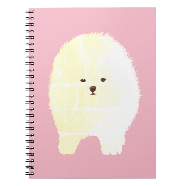 Chien, Fluffy White Pet Carnet (Devant)