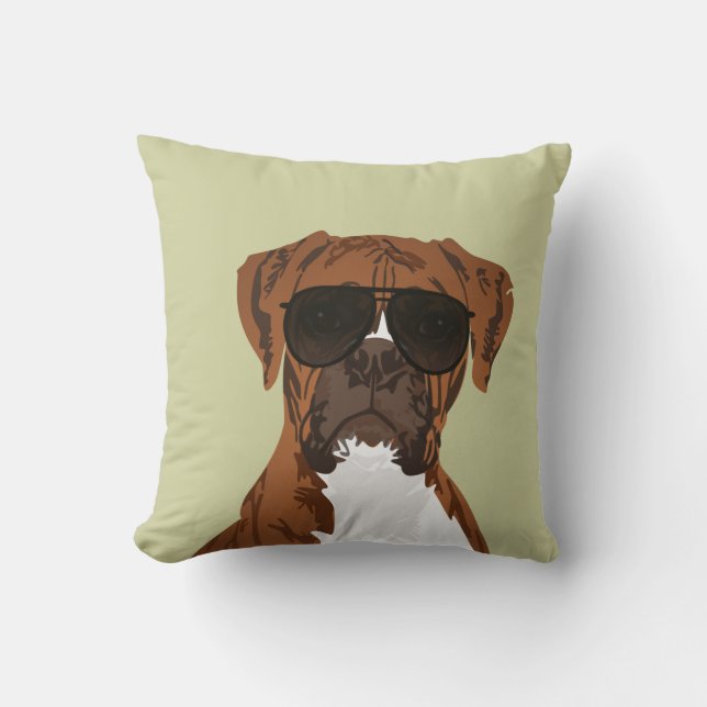 Chien frais de boxeur pour le coussin d'amoureux (Recto)