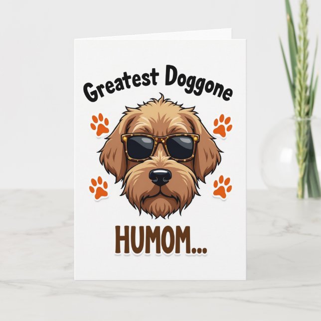 Chien gâté à pois Carte d'humour (Devant)