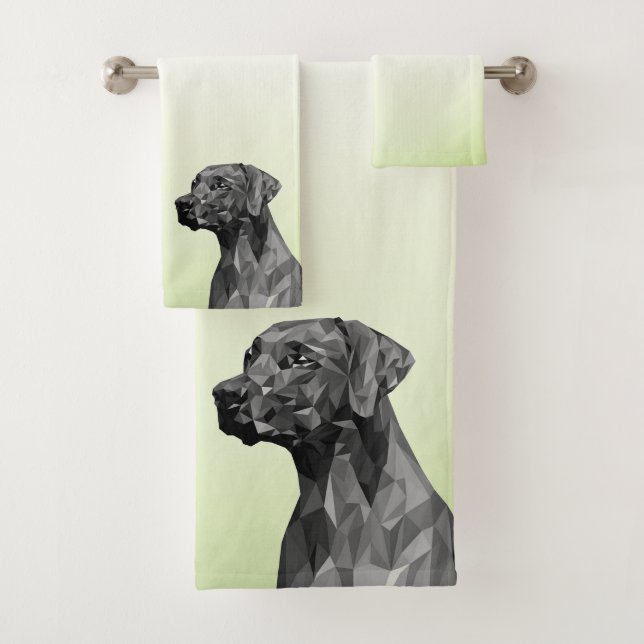 Chien géométrique gris vert (En situation)