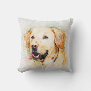 Chien Golden Lab Animaux de famille Coussin