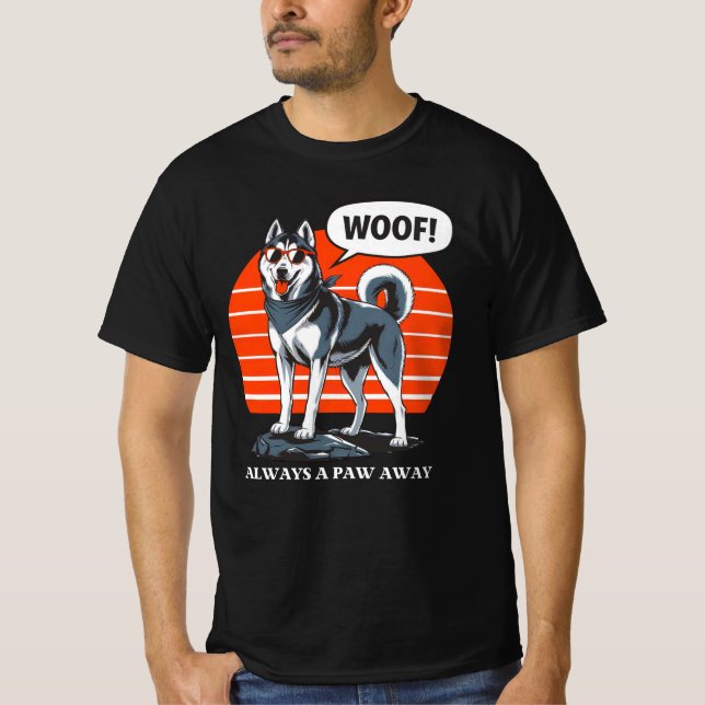Chien Graffiti Style Street Art classique T-shirt (Devant)