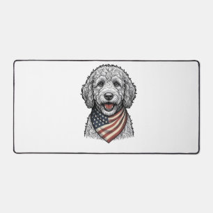 Chien gribouillé patriotique Gravure vintage vecte
