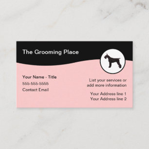 Chien Grooming Salon Design Carte de visite