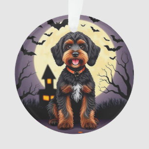 Chien heureux sur le thème d'Halloween