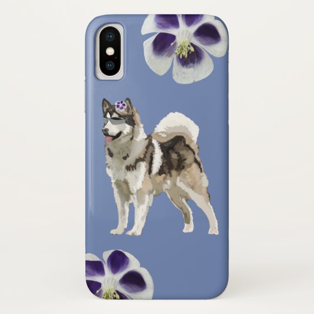 Chien Husky  Coque Apple iPhone X, Barely There (Dos)